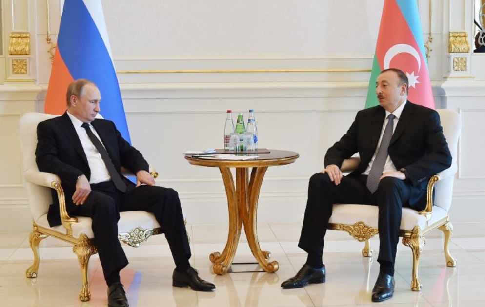 President Ilham Aliyev met with Russian President Vladimir Putin VIDEO