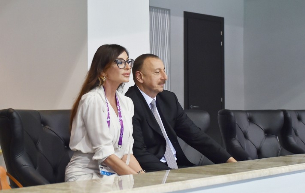 Azerbaijan`s wrestler Mariya Stadnyk becomes champion of the First European GamesAzerbaijan`s first lady Mehriban Aliyeva presented the medals to the winners of women's freestyle wrestling competitions VIDEO
