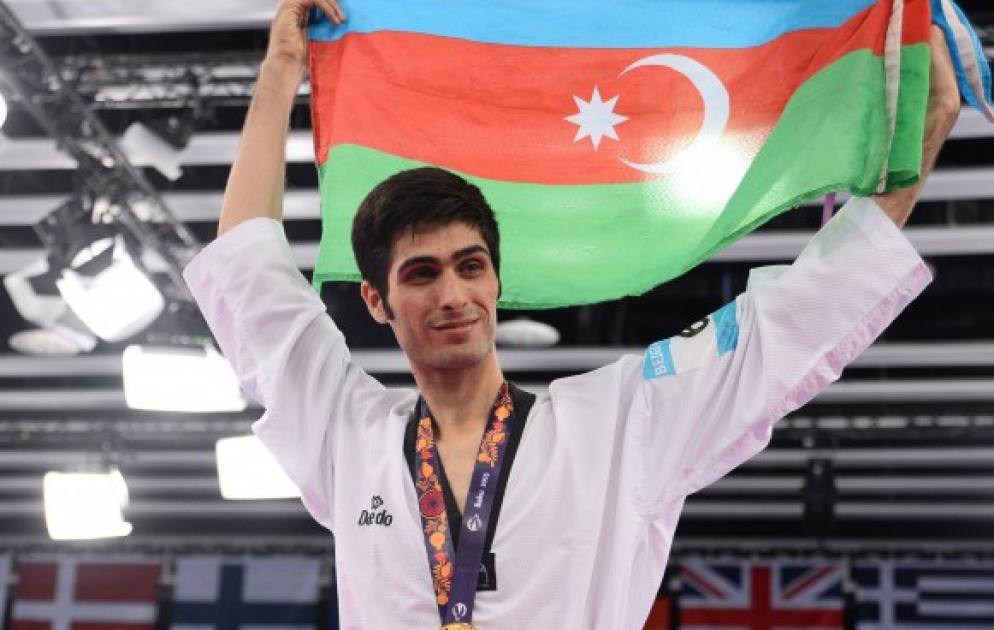 Azərbaycan daha bir qızıl medalın sevincini yaşadı 12-ci qızıl medalı taekvondoçumuz Milad Beiqi Harçeqani qazandı VİDEO