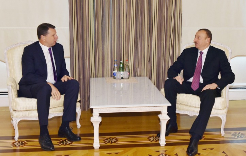 President Ilham Aliyev met with President-elect of Latvia Raimonds Vejonis VIDEO
