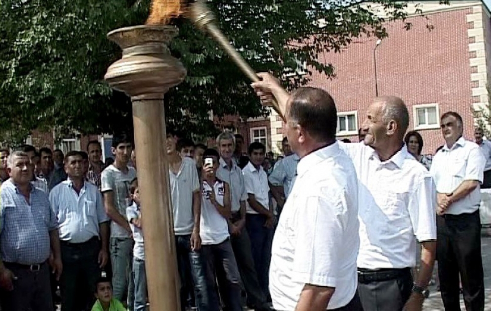 Göyçayda iki kəndin əhalisi təbii qazla təmin olunub VİDEO