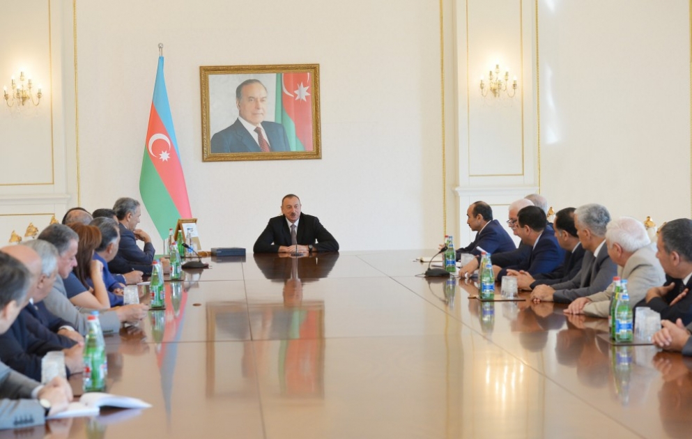 President Ilham Aliyev met with members of the Board of Directors of the Press Council on the occasion of the 140th anniversary of the national press VIDEO