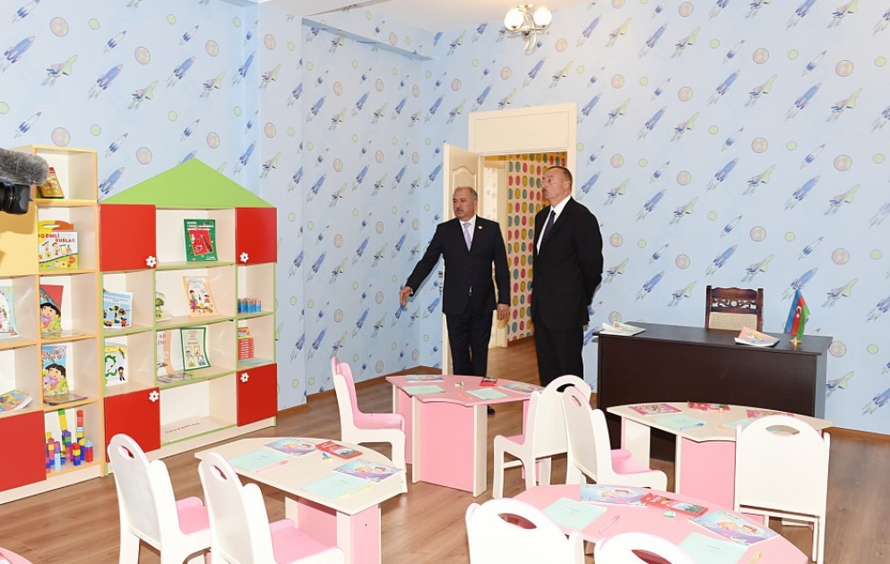President Ilham Aliyev attended the opening of an orphanage-kindergarten in Jalilabad VIDEO