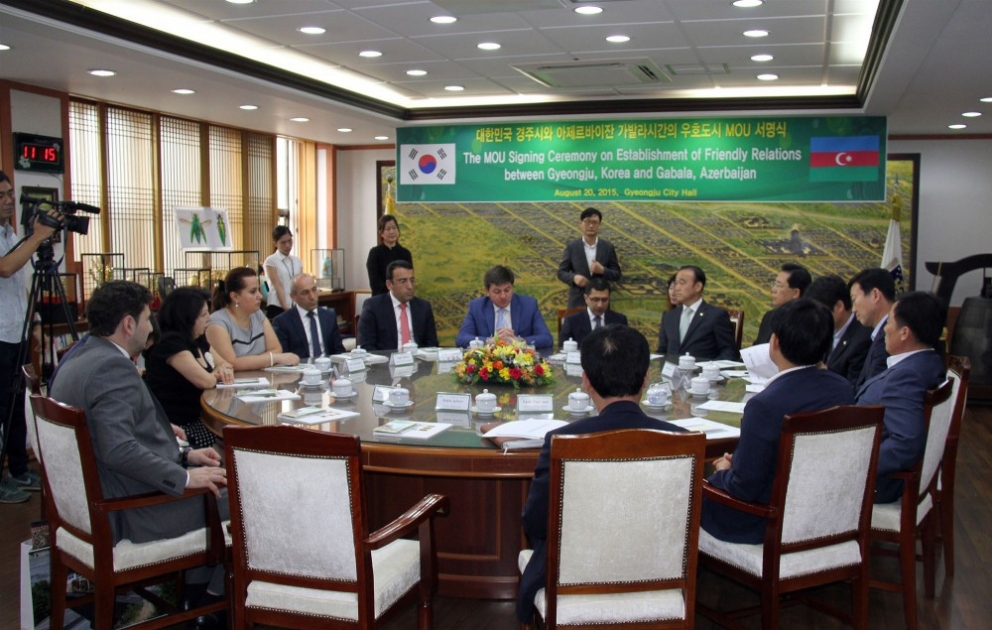 Gabala und Gyeongju unterzeichnen ein Abkommen zu Städtepartnerschaft VIDEO