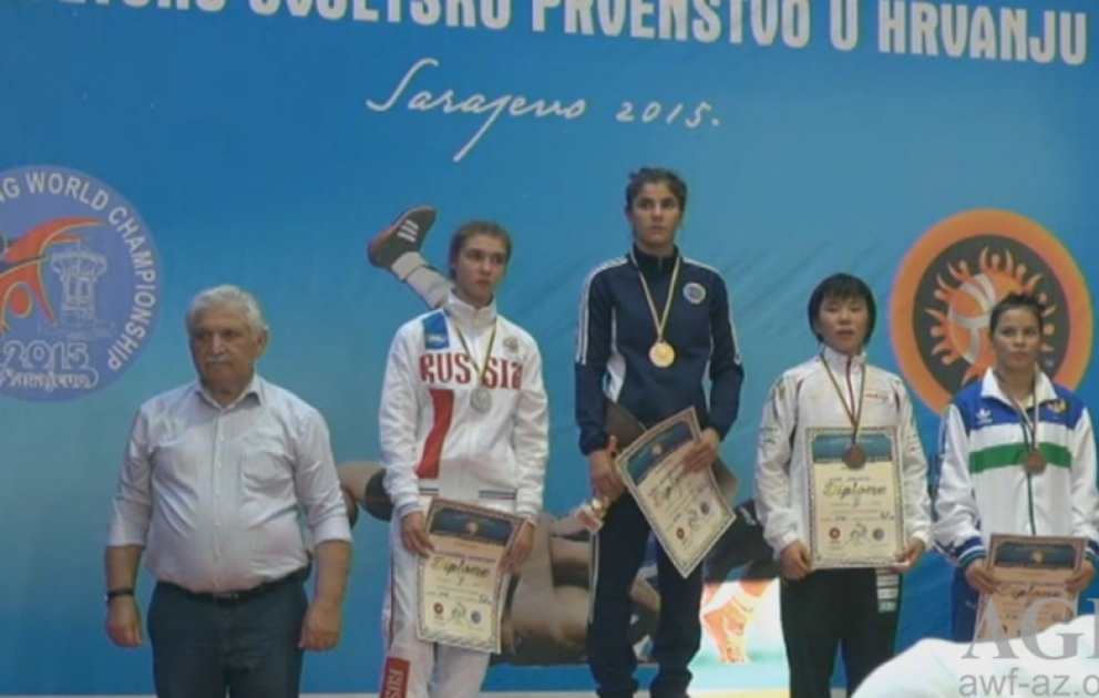 Azerbaijani female wrestler claims gold at Cadet World Championship VIDEO