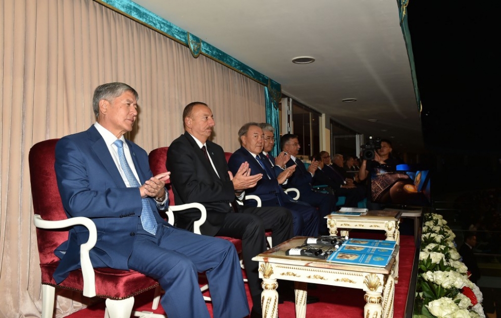 Prezident İlham Əliyev Astanada Qazax xanlığının 550 illik yubileyi ilə bağlı teatrlaşdırılmış tamaşaya baxıb VİDEO
