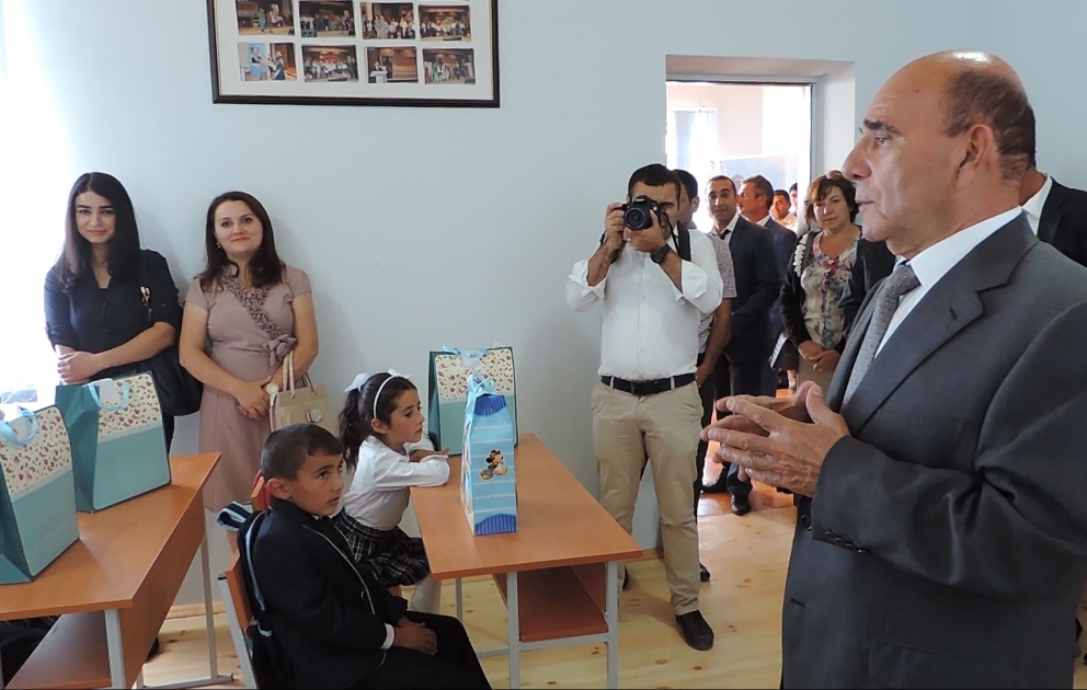 Şamaxının Ərçiman kənd məktəbi üçün tikilən əlavə tədris korpusu istifadəyə verilib VİDEO