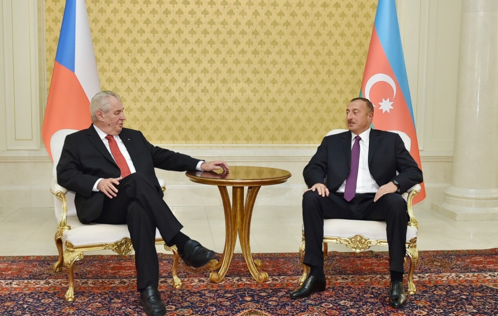 President Ilham Aliyev, President of the Czech Republic Milos Zeman held a one-on-one meeting VIDEO