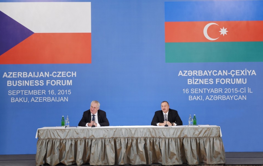 Aserbaidschanisch-tschechisches Busineßforum in Baku VIDEO