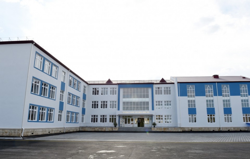 President Ilham Aliyev attended the opening of a secondary school in Atakishili village in Kurdamir VIDEO