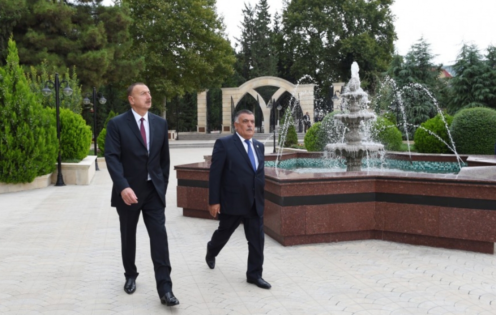 President Ilham Aliyev arrived in Aghsu District VIDEO