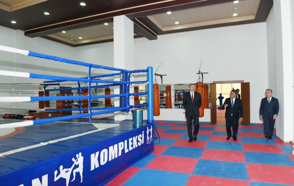 President Ilham Aliyev attended the opening of Aghsu Sports Complex VIDEO