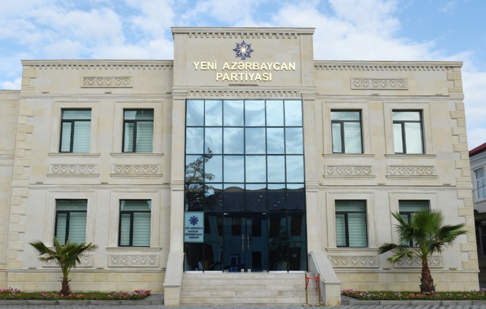 President Ilham Aliyev attended the opening of the office building of Kurdamir District branch of New Azerbaijan Party VIDEO