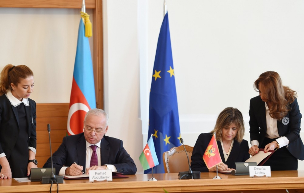 Azərbaycanın və Monteneqronun Konstitusiya məhkəmələri arasında əməkdaşlıq haqqında memorandum imzalanıb VİDEO