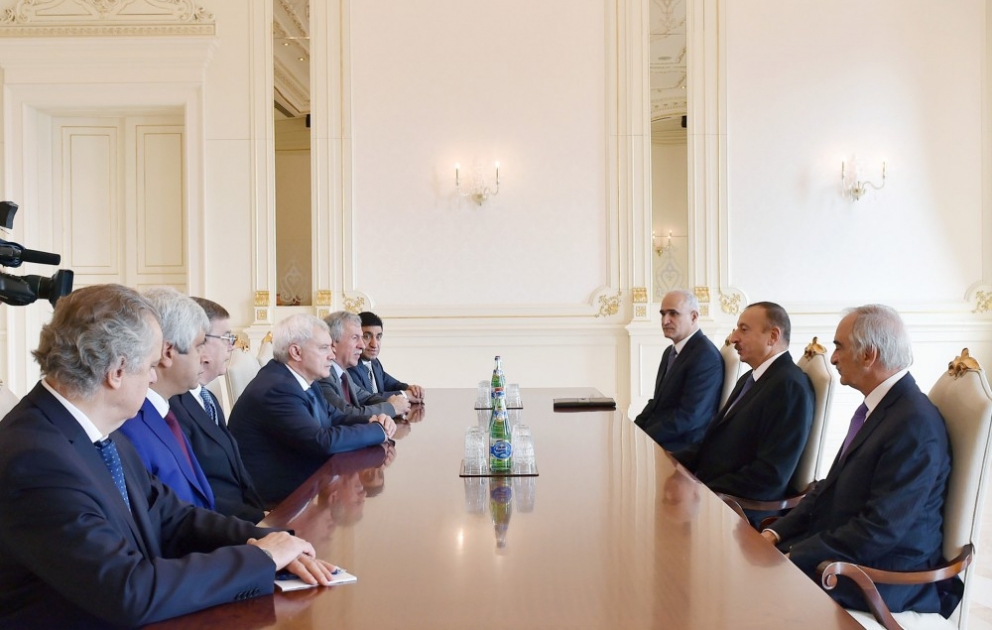 President Ilham Aliyev received a delegation led by the Governor of Saint Petersburg VIDEO