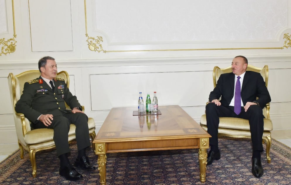 President Ilham Aliyev received a delegation led by the Chief of the General Staff of the Turkish Armed Forces VIDEO