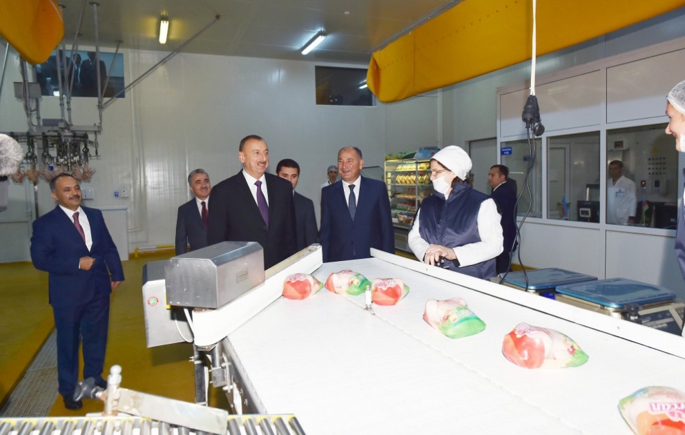 President Ilham Aliyev reviewed the Poultry Farming Complex of "Ujar Agro" Ltd VIDEO