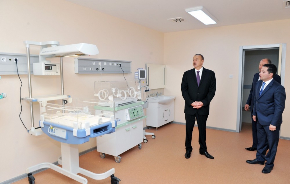 President Ilham Aliyev attended the opening of a new building of Ujar District Central Hospital VIDEO