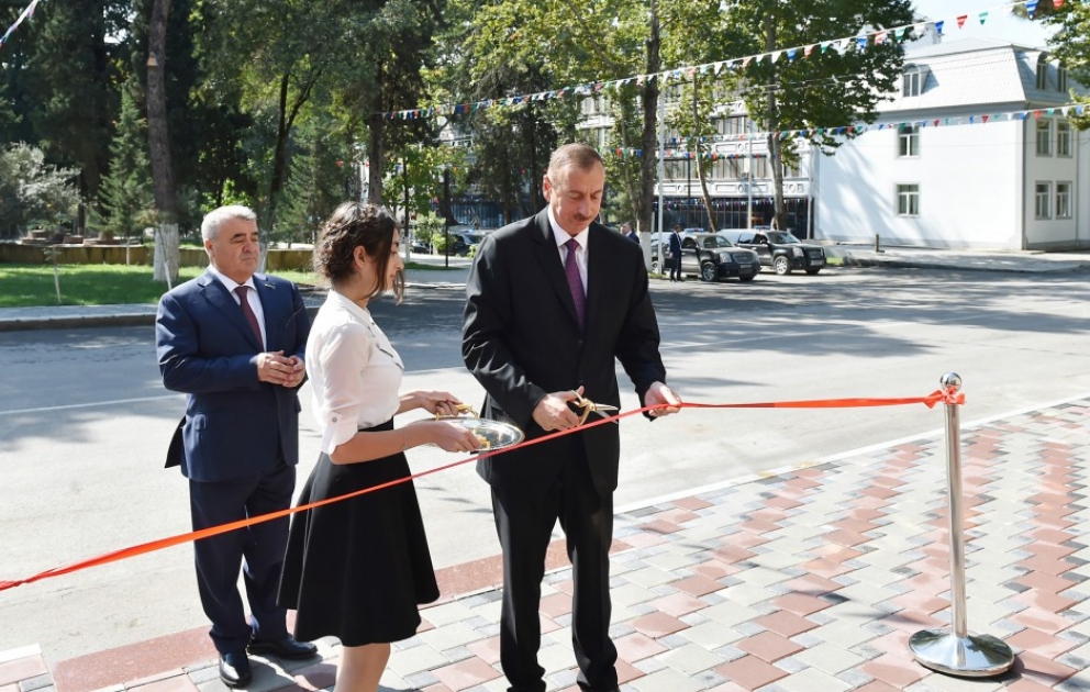 President Ilham Aliyev opened a children's music school in Goychay VIDEO