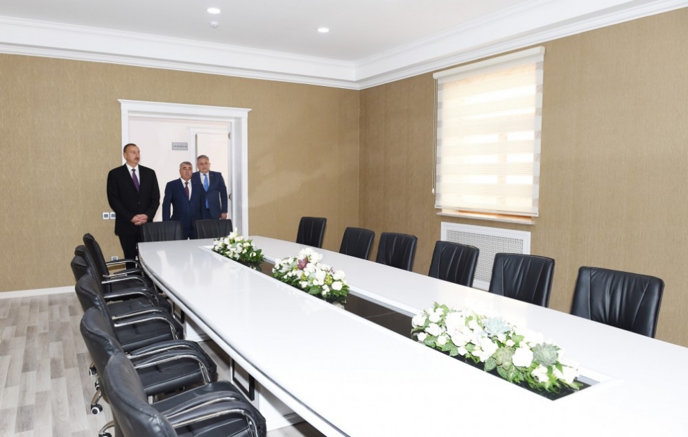 Le nouveau bâtiment administratif du bureau de Göytchaï du YAP mis en service VIDEO