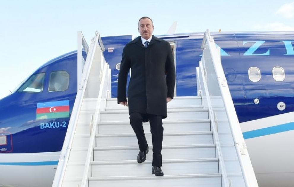 Президент Азербайджана Ильхам Алиев прибыл с рабочим визитом в Казахстан для участия в заседании Совета глав государств СНГ ВИДЕО