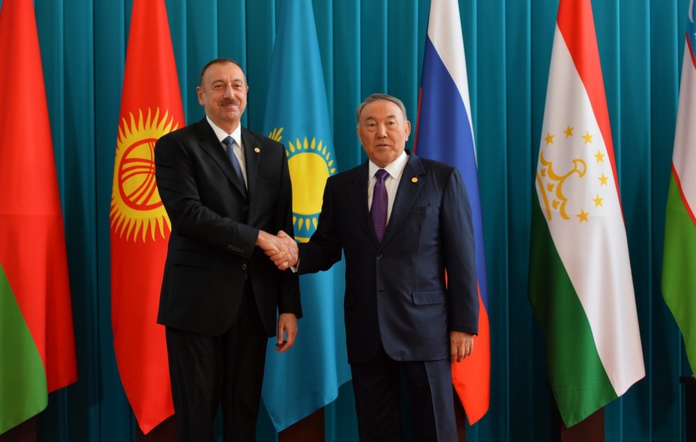 Aserbaidschans Präsident Ilham Aliyev hat in Kasachstan an der Ratssitzung der GUS-Staatschefs teilgenommen VIDEO