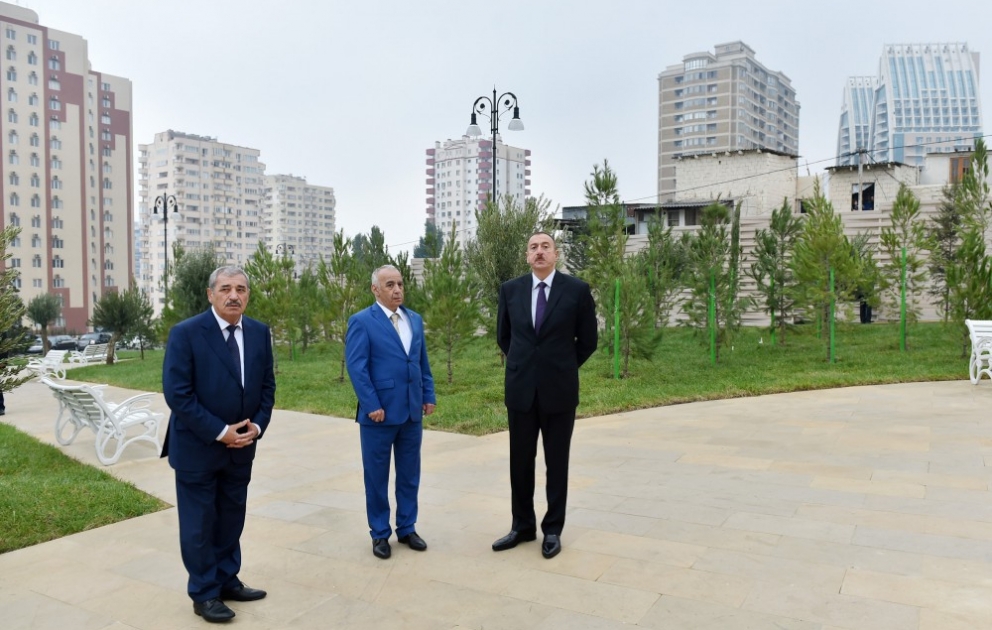 Prezident İlham Əliyev Bakıda yeni salınan yolların, parkların, yenidən qurulan küçə və prospektlərin açılışında iştirak edib VİDEO