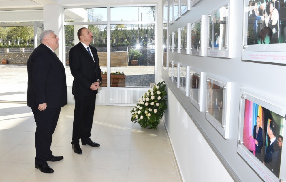 President Ilham Aliyev attended the opening of a new building of the Gokhmug village secondary school in Shaki VIDEO