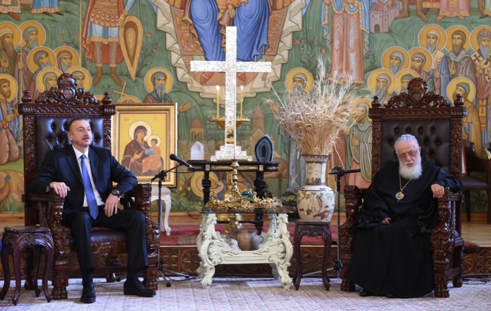 President Ilham Aliyev met with Patriarch of the Georgian Orthodox Church Ilia II VIDEO
