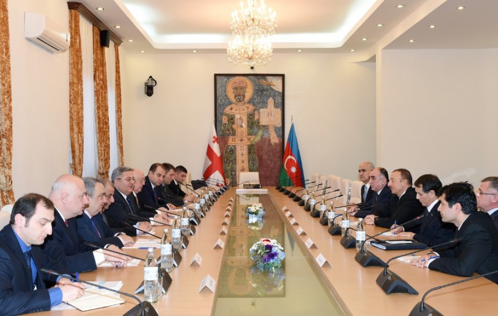 President Ilham Aliyev met with the Chairman of the Georgian Parliament VIDEO