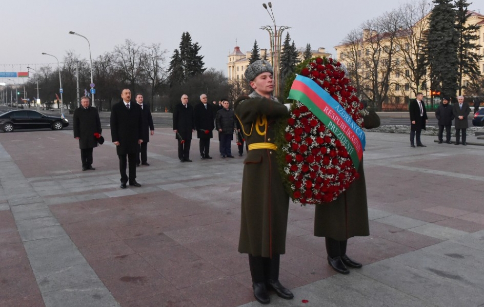 Посещение площади Победы в Минске ВИДЕО