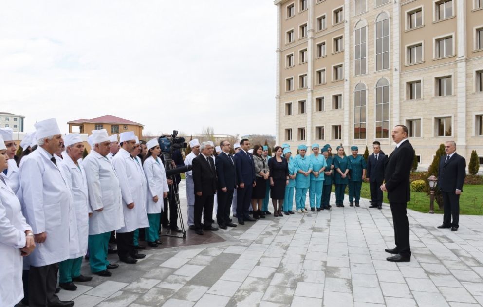Prezident İlham Əliyev Naxçıvan Muxtar Respublika Xəstəxanasının açılışını edib VİDEO