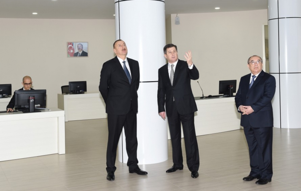 President Ilham Aliyev attended the opening of the new Centre of the State Committee on Property Issues VIDEO