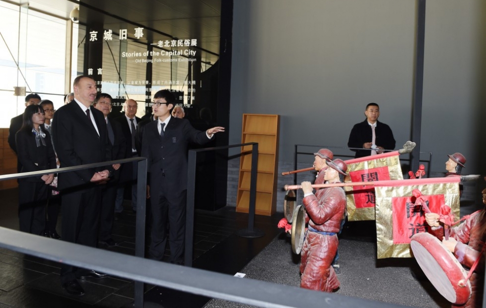 President Ilham Aliyev viewed the Capital Museum in Beijing VIDEO