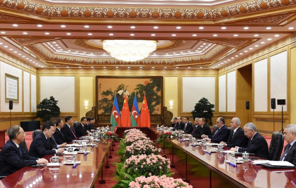 Entretien entre les présidents azerbaïdjanais et chinois élargi aux délégations VIDEO