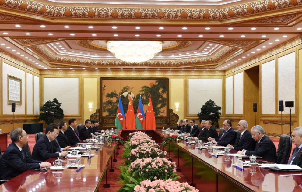 President Ilham Aliyev met with President of the People's Republic of China Xi Jinping in an expanded format VIDEO