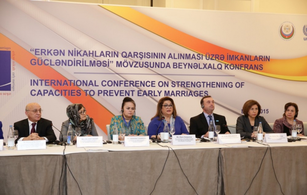 Bakıda “Erkən nikahların qarşısının alınması üzrə imkanların gücləndirilməsi” mövzusunda beynəlxalq konfrans keçirilib VİDEO