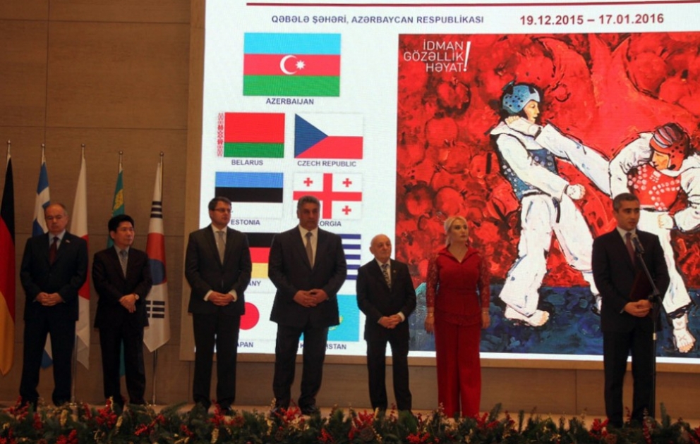 Qəbələ IV Beynəlxalq incəsənət sərgisinin açılışı olub VİDEO