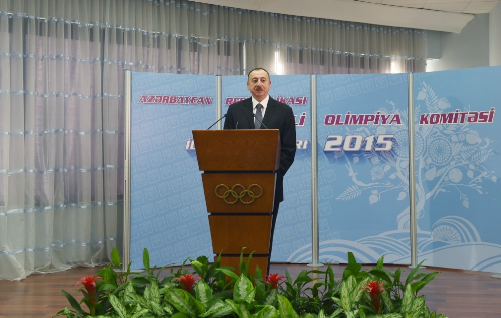 Prezident İlham Əliyev 2015-ci ilin idman yekunlarına həsr olunan mərasimdə iştirak edib VİDEO