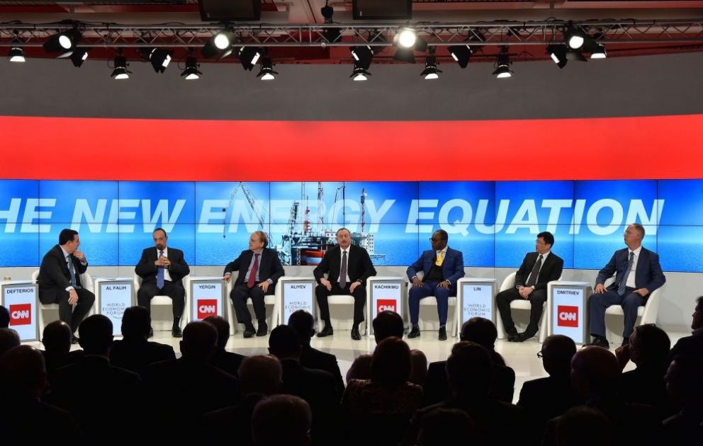 President Ilham Aliyev attended “The New Energy Equation” session of World Economic Forum VIDEO