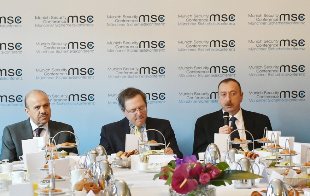 Münchner Sicherheitskonferenz: Präsident Ilham Aliyev nimmt an einem Rundtisch zum Thema „Energiepolitik“ teil VIDEO