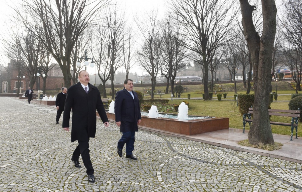 Visite du Parc Heydar Aliyev à Tovouz VIDEO