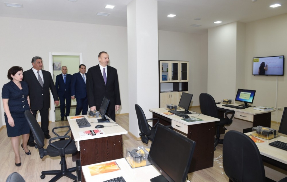 President Ilham Aliyev attended the opening of Youth House in Qovlar, Tovuz VIDEO