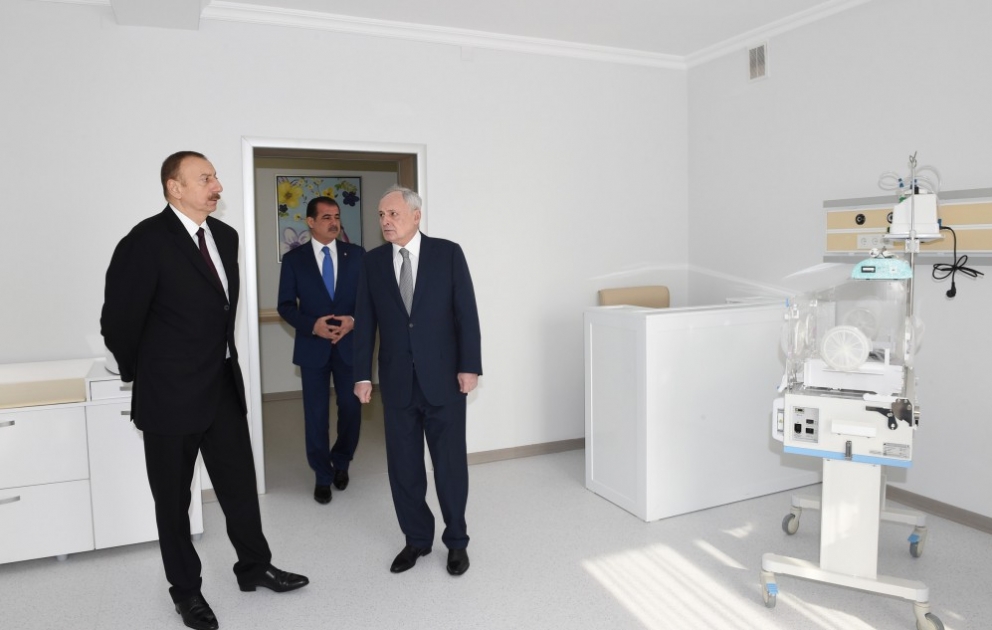 President Ilham Aliyev reviewed Abbas Sahhat city hospital No. 1 in Ganja after major overhaul VIDEO
