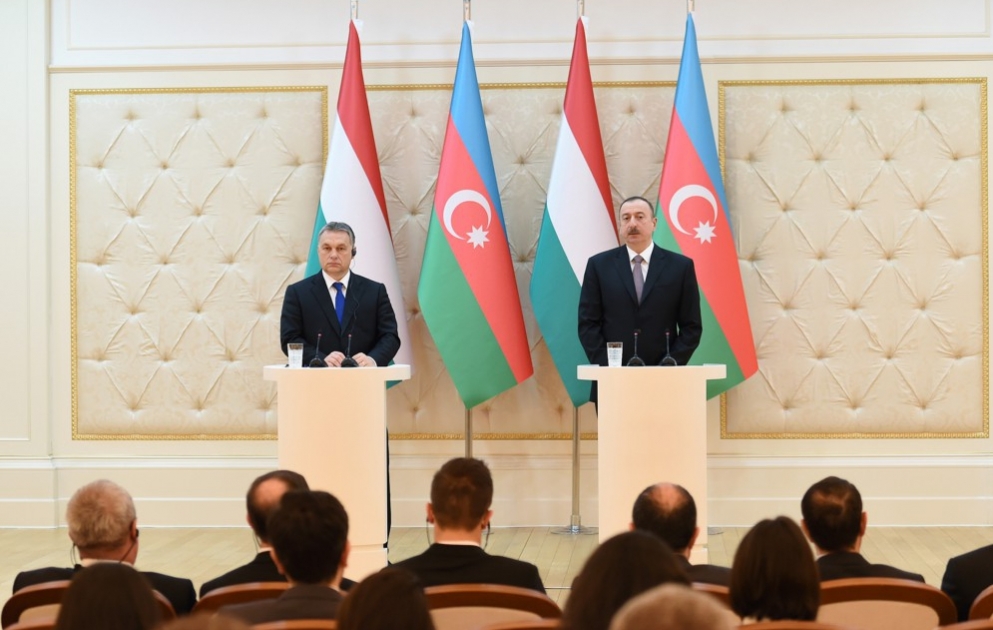 Prezident İlham Əliyev və Baş nazir Viktor Orban mətbuata bəyanatlarla çıxış ediblər [Yenilənib] VİDEO