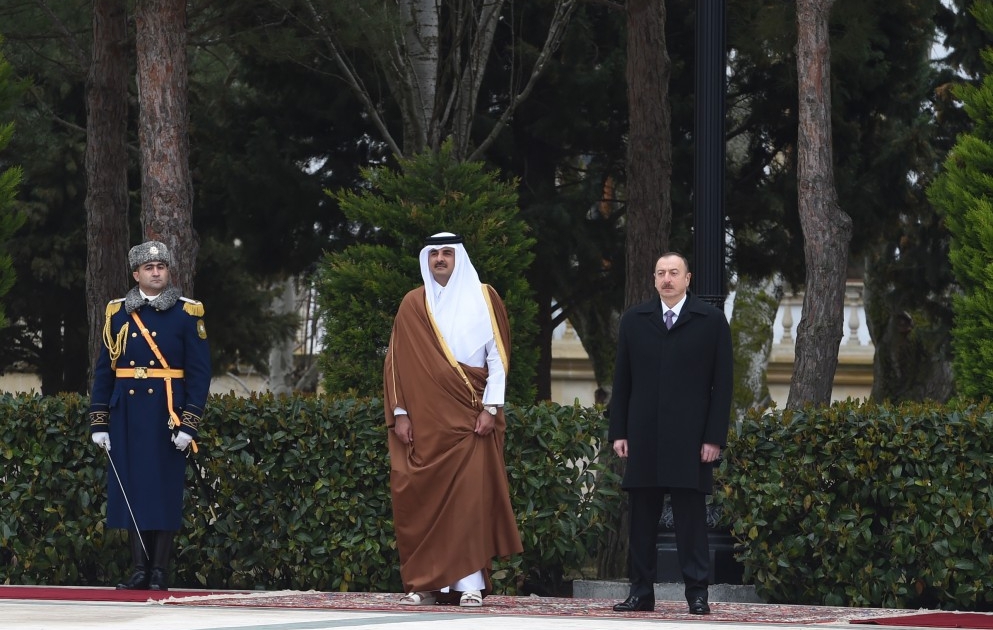 Official welcoming ceremony was held for the Emir of the State of Qatar VIDEO