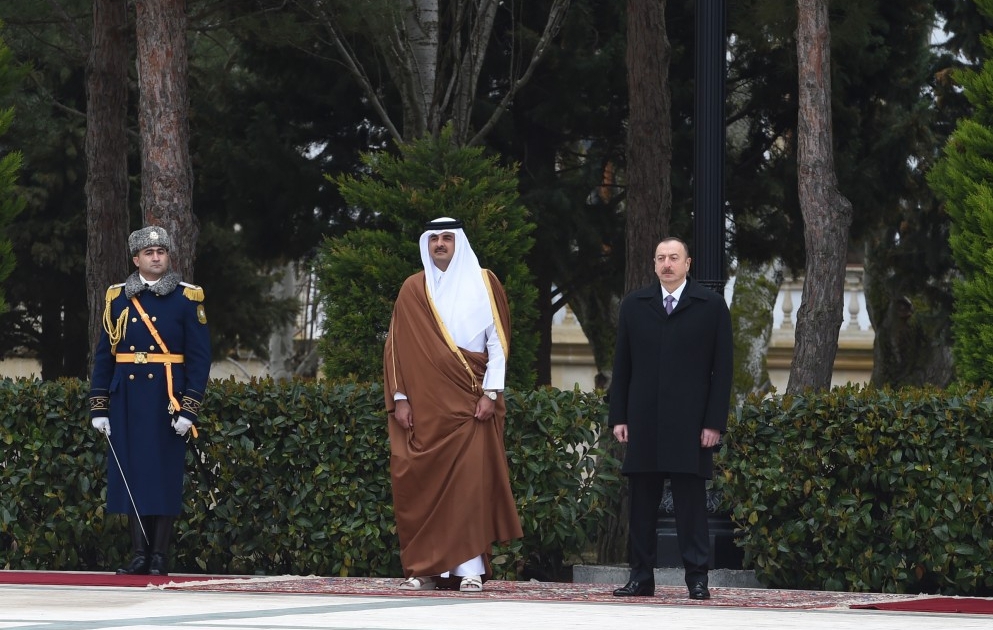Offizieller Empfang von Emir des Staates Katar VIDEO