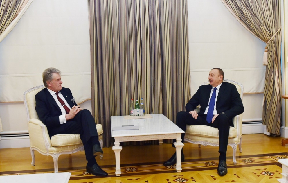 Le président azerbaïdjanais Ilham Aliyev reçoit Viktor Iouchtchenko VIDEO