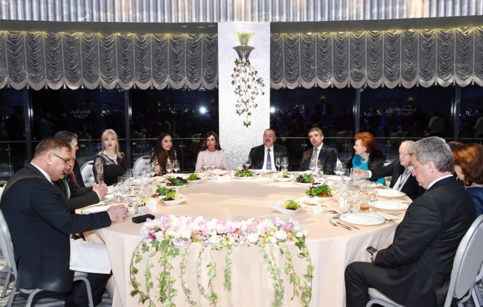 Azərbaycan Prezidenti İlham Əliyevin adından IV Qlobal Bakı Forumunun iştirakçılarının şərəfinə ziyafət verilib VİDEO