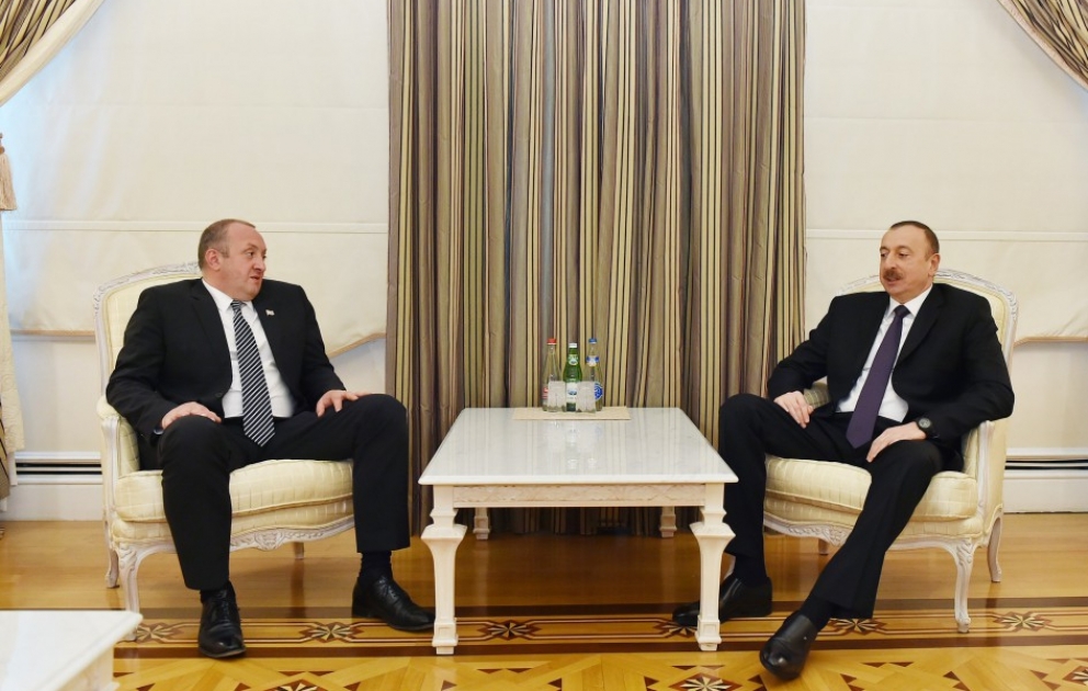 Le président Ilham Aliyev s’est entretenu avec son homologue géorgien VIDEO